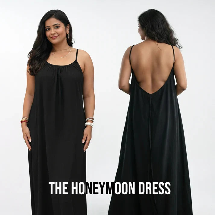 HONEYMOON BACKLESS CAMI DRESS