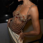 Amber Beaded Top