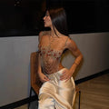 Amber Beaded Top