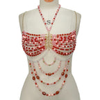 Ruby Beaded Top