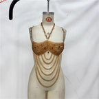 Amber Beaded Top